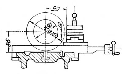Супорт. Габаритні розміри робочого простору токарно-гвинторізного верстата ТВ16 ТВ-16 Габаритні розміри робочого простору токарно-гвинторізного верстата